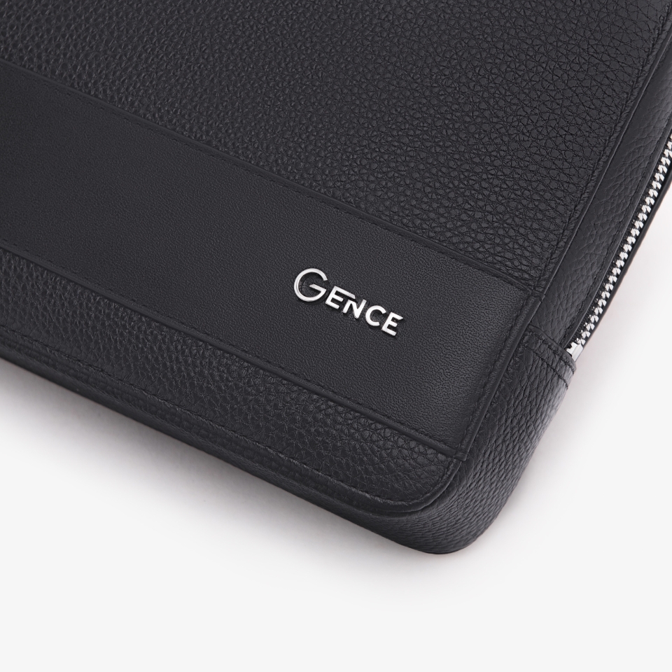 Túi Đeo Chéo Túi Da Nam Cầm Tay GENCE TC02 Chất Liệu Da Bò Cao Cấp Màu Đen