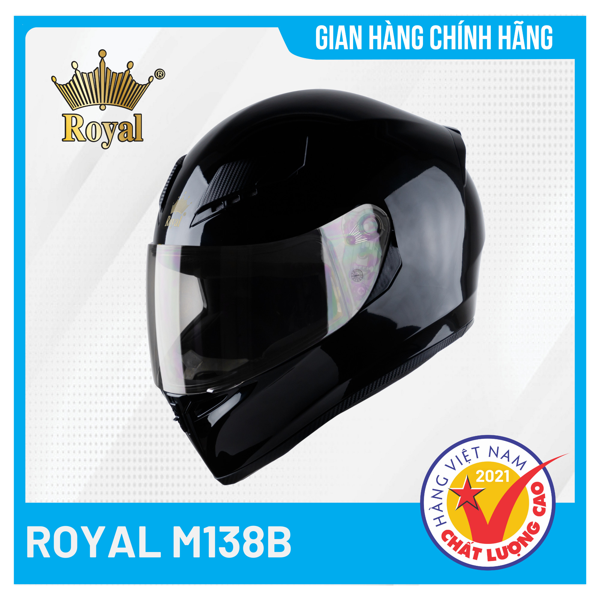 Nón bảo hiểm fullface Royal M138B Đẳng cấp, Thời Trang, Cá tính