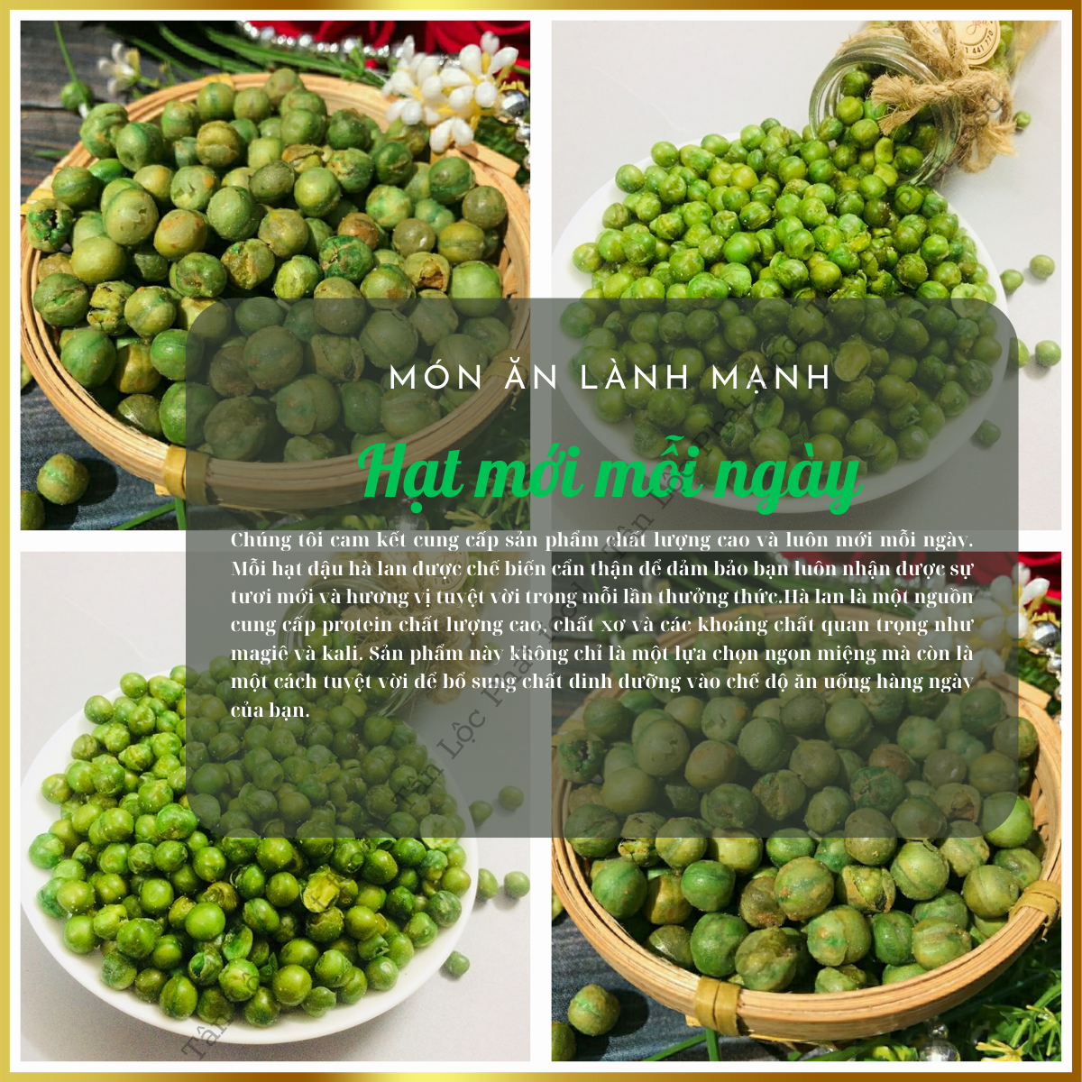 ĐẬU HÀ LAN RANG MUỐI TÂN LỘC PHÁT - BỊCH 100G