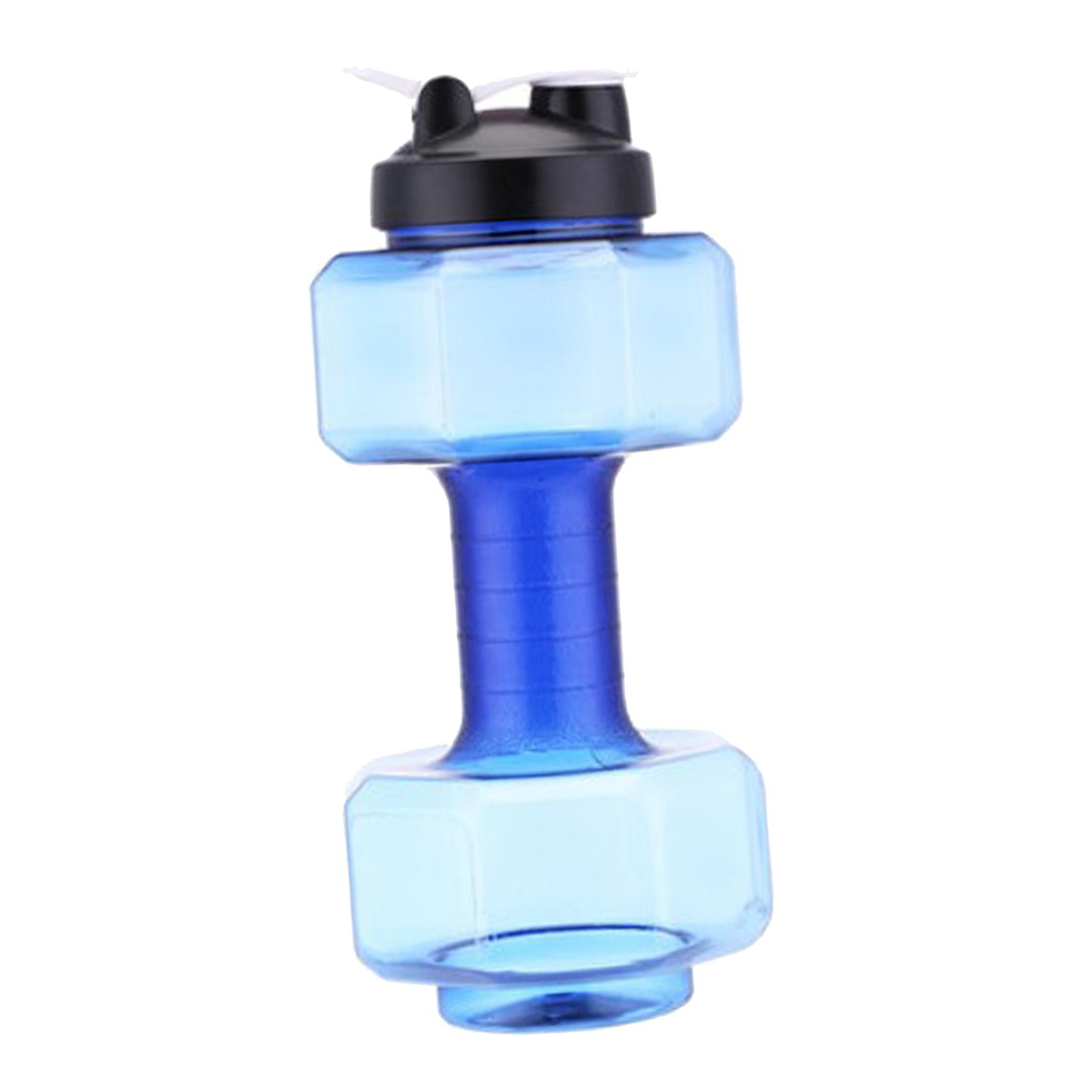 2xFitness Dumbbells Weight Strong Water Drinks Bottle 2600ml Blue
