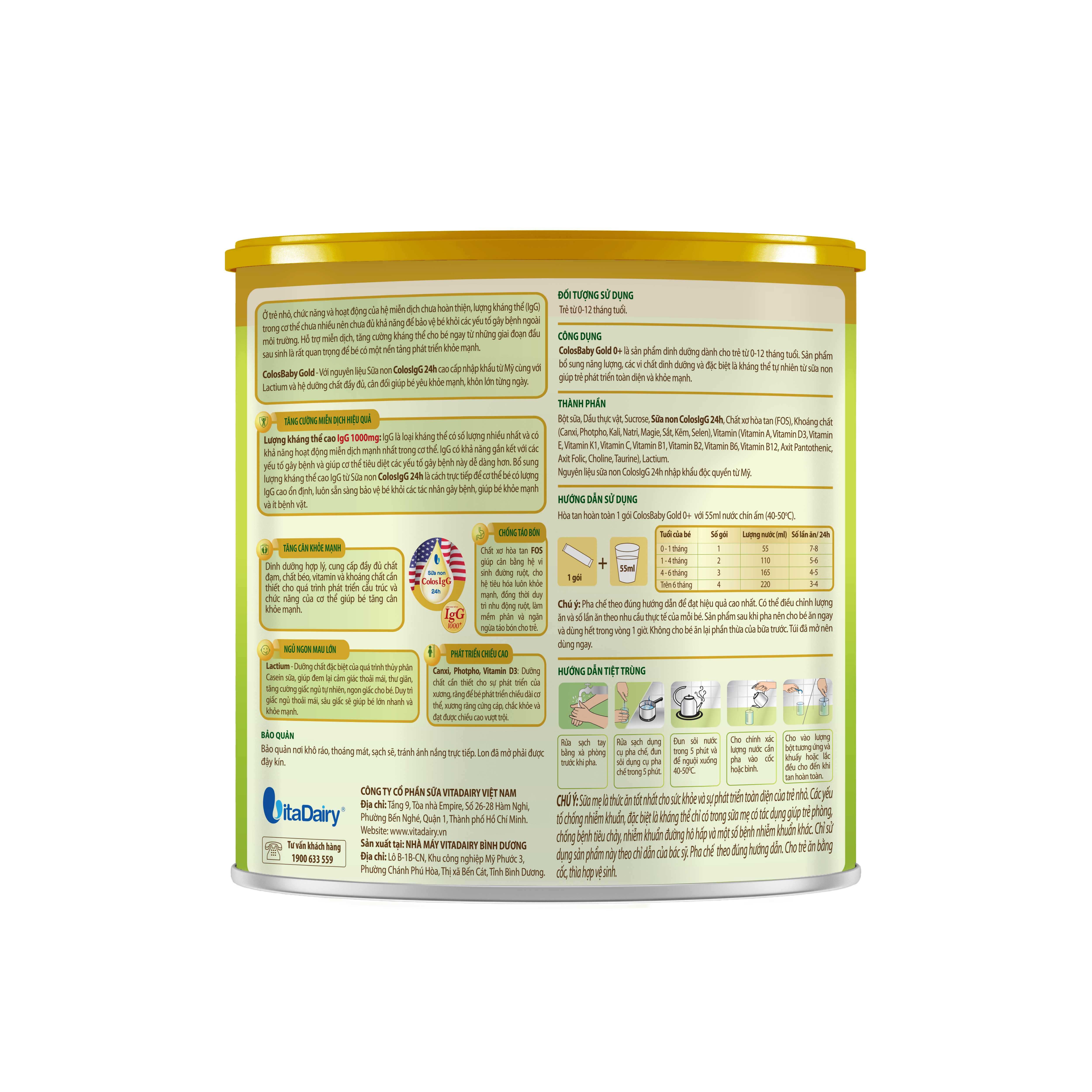 Sữa bột ColosBaby Gold 0+ 336g