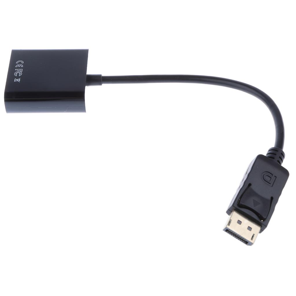 DP Display-Port Male to DVI Female Adapter Cable Converter for Monitor Black