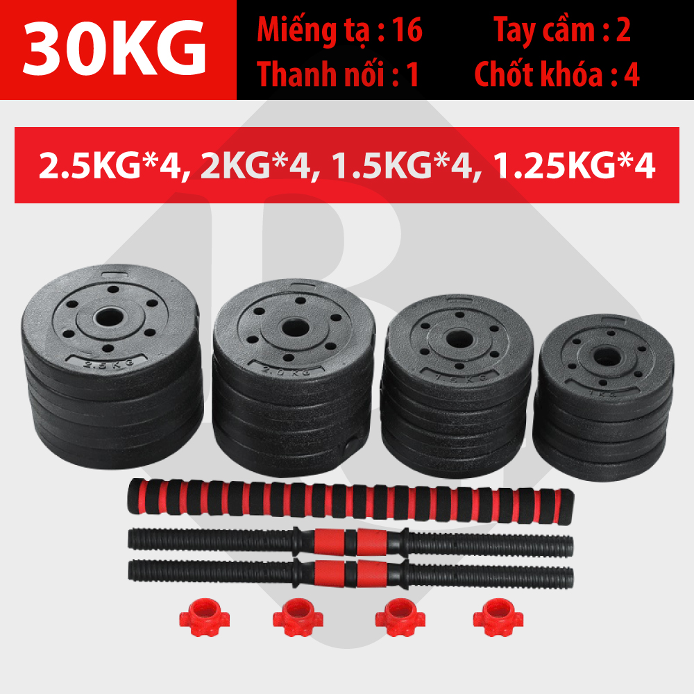 Ta Đôi, Tạ Tay Chọn Lực Nặng Của Tạ 20Kg , 30Kg, 40Kg Tùy Chọn Tap Tay Đẩy Kết Hợp, Tạ Nam Nữ Tập Gym Tập Thon Tay Giá Tốt Hàng Chuẩn Hàng Nhập Khẩu - Pvc - 30Kg