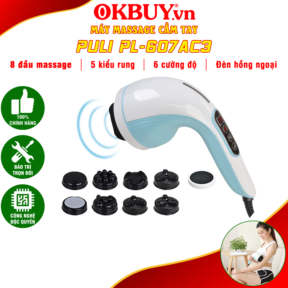 Máy Massage Bụng Cầm Tay 8 Đầu Puli Pl - 607Ac3 - Pl - 607Ac3