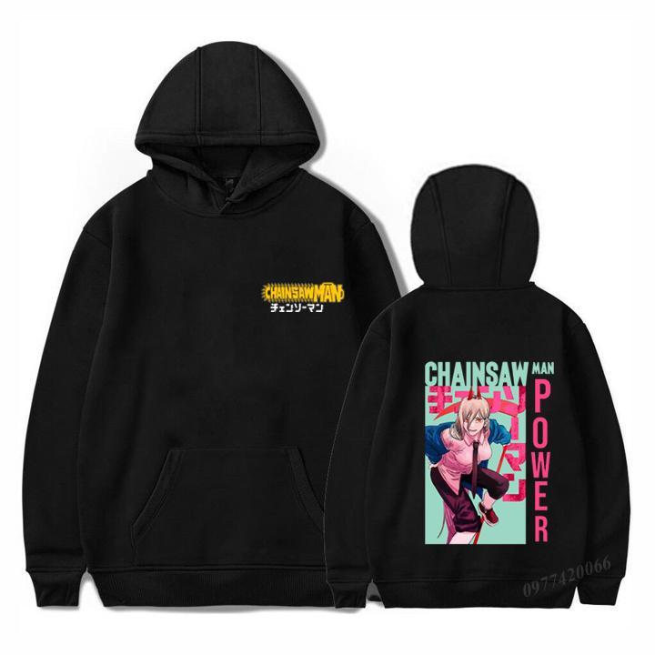 BST Áo Hoodie Đen mẫu Chainsaw Man 4 mẫu áo mới  AnimeWibuStore