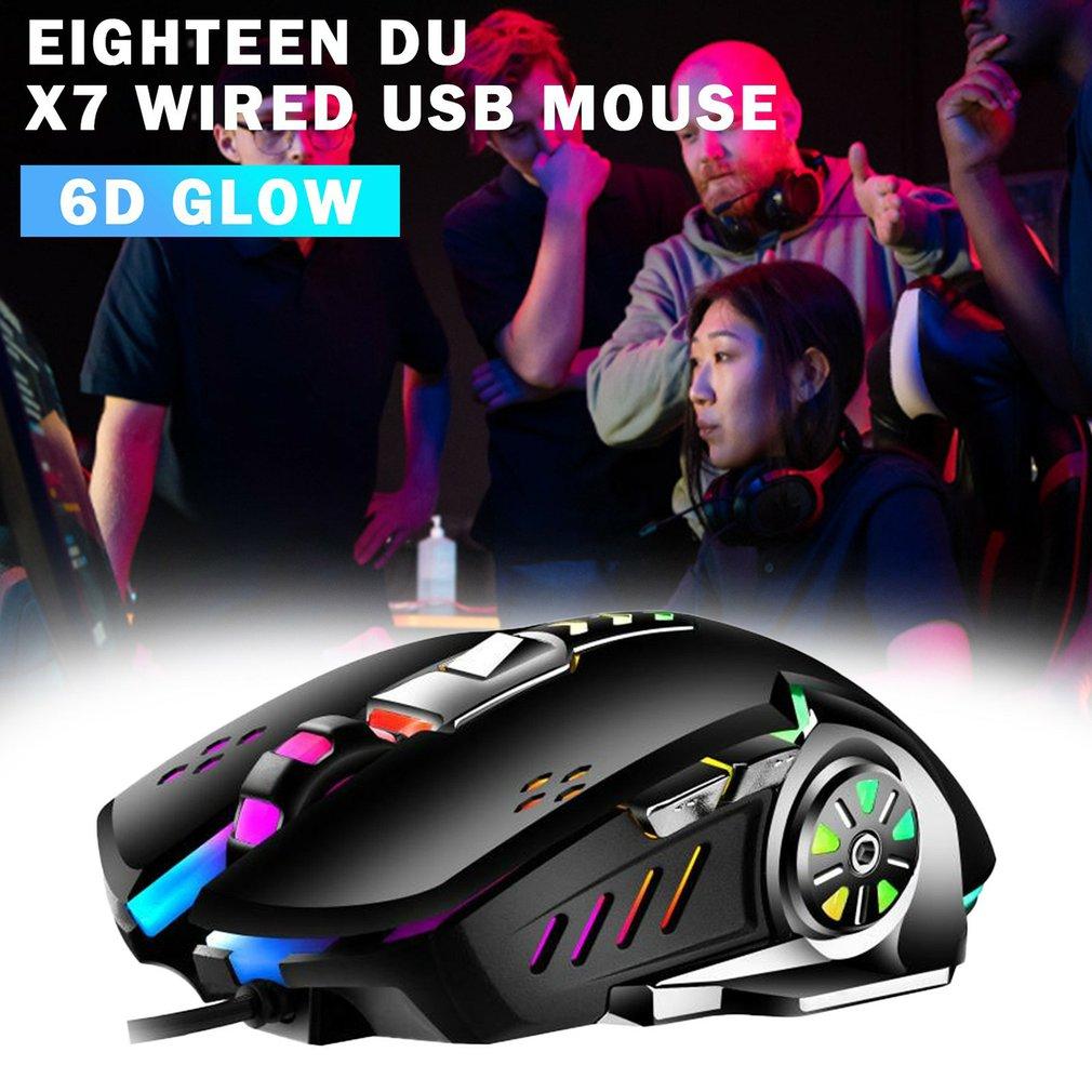 X9 Máy Tính Có Dây Chơi Game Đèn Chuột 6D 1600Dpi Văn Phòng Máy Tính Plus Chuột Chuột Chơi Game Chuyên Nghiệp