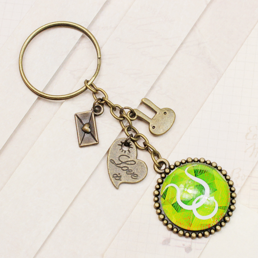 Móc khóa 12 cung hoàng đạo Zodiac màu sắc tươi sáng siêu đẹp 06646-MK0020