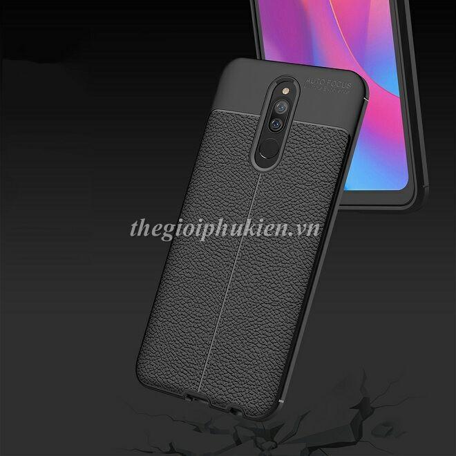 Ốp lưng silicon vân da Auto Focus Xiaomi Redmi 8