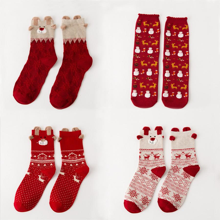 Bộ 4 đôi tất Noel quà tặng mùa Giáng Sinh - Hàng Cao Cấp