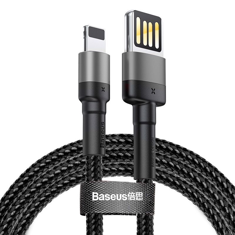 Cáp sạc , truyền dữ liệu tốc độ cao Baseus Cafule Lightning Special Edition cho iPhone/ iPad ( 2.4A, USB Double Side Fast Charge Cable) - Hàng Chính Hãng