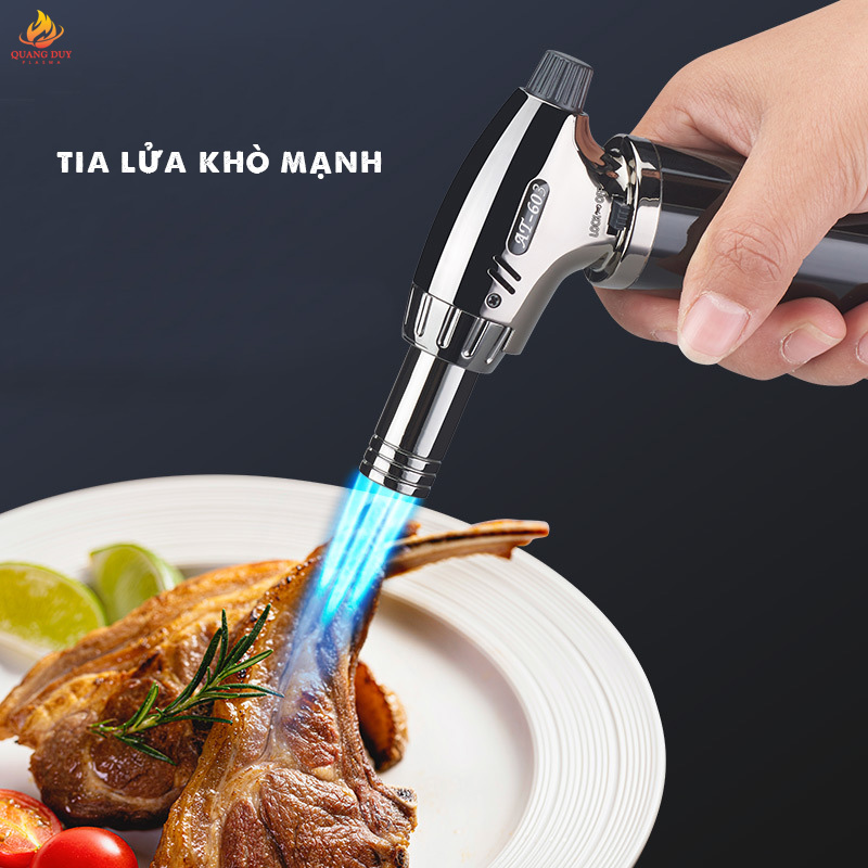 Bật lửa khò cầm tay tia lửa mạnh mẽ thiết kế nhiều chức nặng hổ trợ tiện lợi