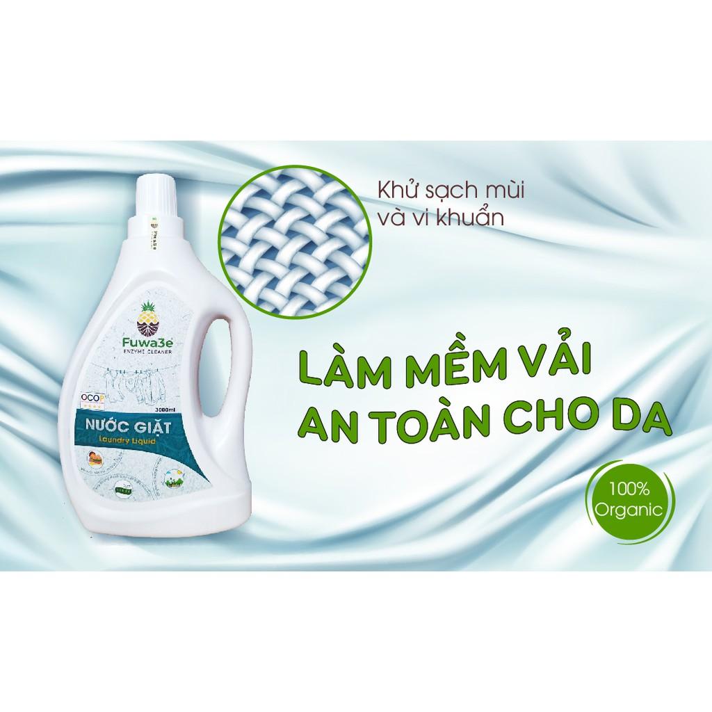 Nước giặt Fuwa3e hữu cơ organic từ chế phẩm Enzyme sinh học 4L an toàn cho bé