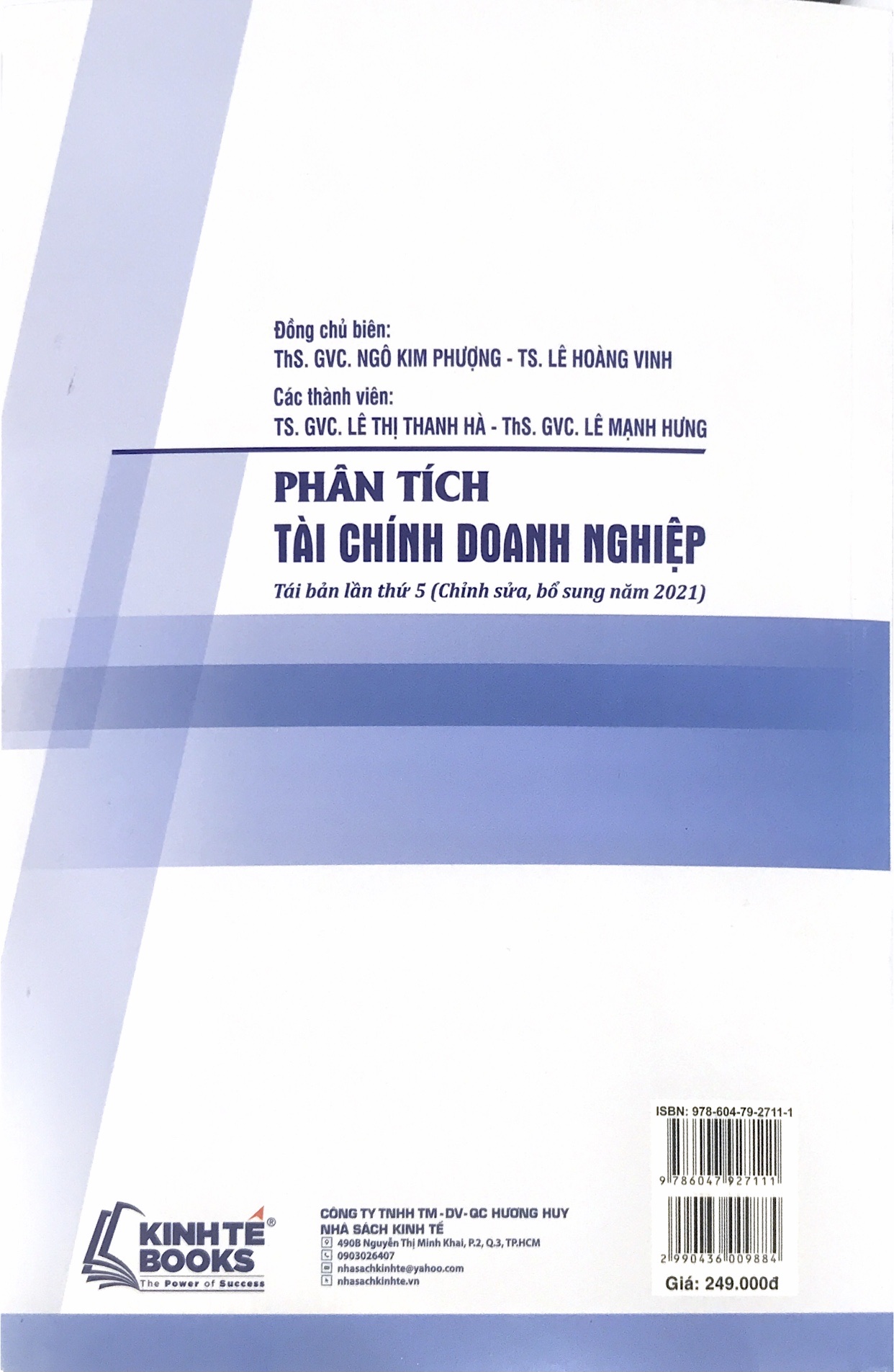 Phân tích tài chính doanh nghiệp Tai bản lần thứ 5 - chỉnh sửa bổ sung năm 2021 (Tái bản 2022)