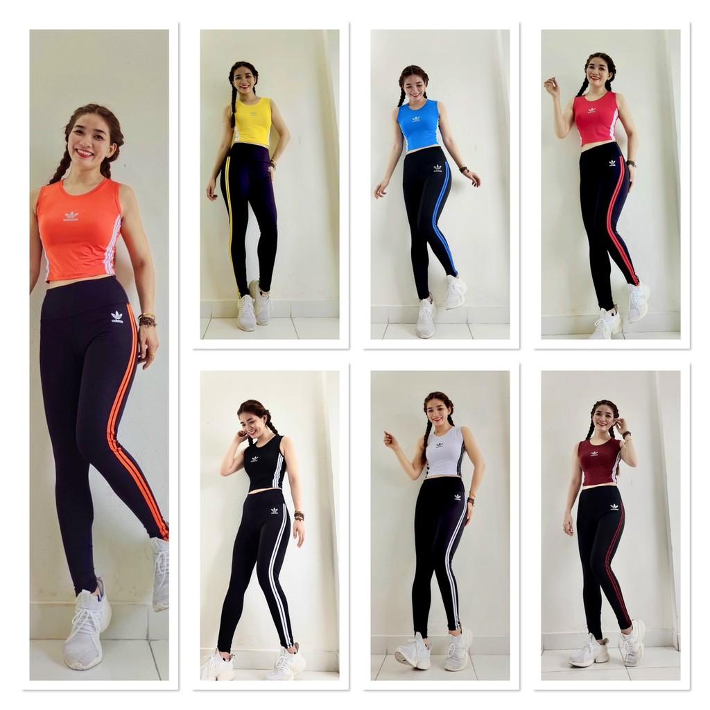 Bộ đồ tập thể thao nữ áo Croptop quần Dài Cao Cấp Tập Gym Yoga Aerobic