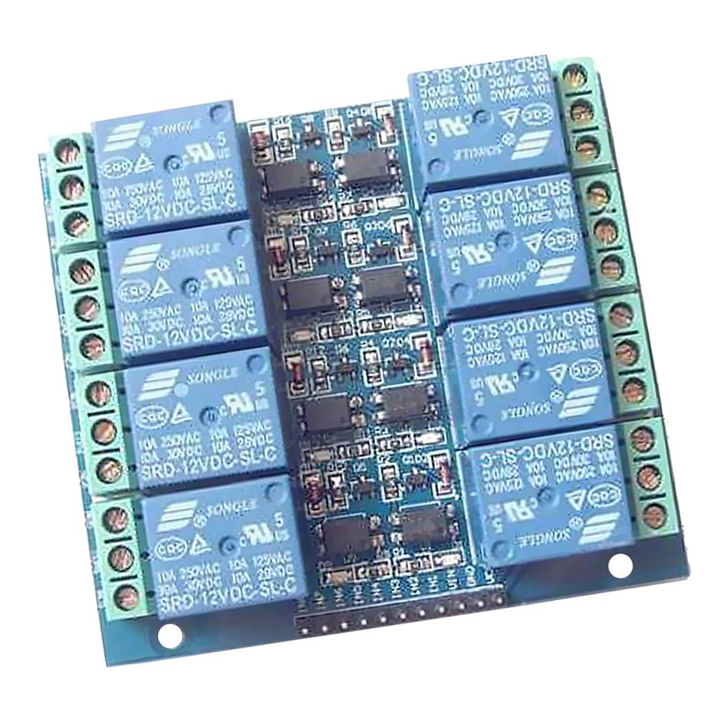 1 PC Dual Power 8 Channel Relay Module Optocoupler Isolated Relay 12V 10A Opto Relay Board Expansion Board for