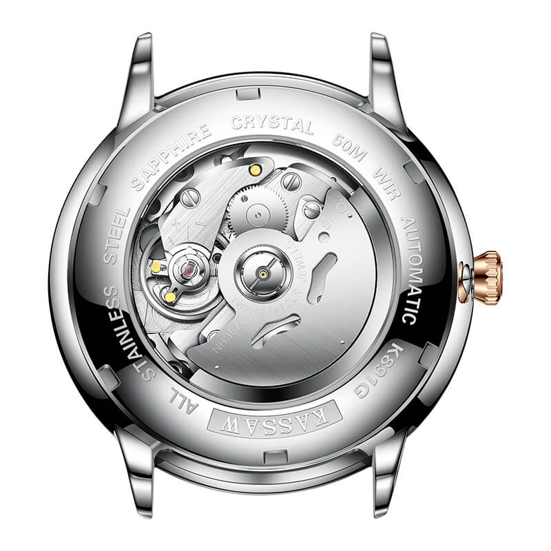 Đồng hồ nam chính hãng KASSAW K891-2 chống nước,chống xước,kính sapphire ,mặt đen dây kim loại thép không gỉ 316L ,hàng mới 100% ,Đồng hồ cơ (Automatic) ,Thiết kế đơn giản và sang trọng