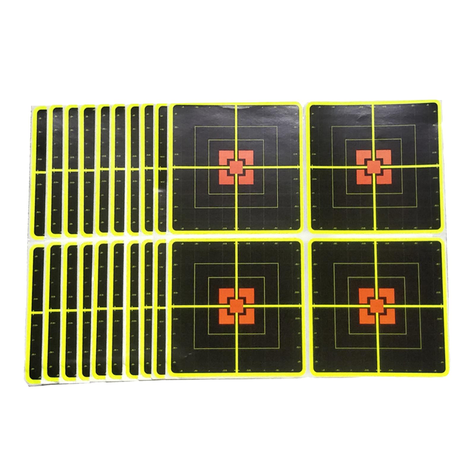 10-Sheet Shooting Targets - 10 Inch Self Adhesive Paper Reactive Stickers - Great for All , Rifles, Pistols,