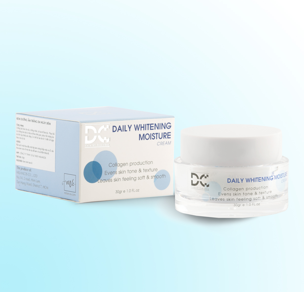 Daily Whitening Moisture Cream DC - Kem Dưỡng Trắng Da Ngày Và Đêm 30gr