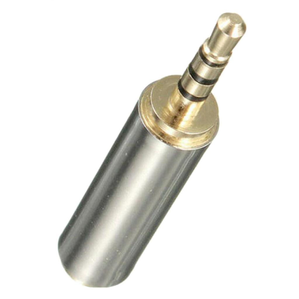 Gold Metal 2.5mm Male to 3.5mm Female Socket Headphone Adapter Converter