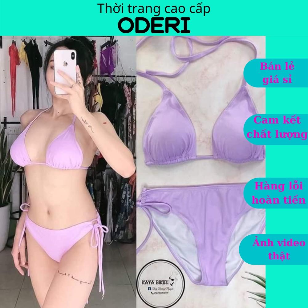 Bikini, Đồ Bơi Đi Biển Hai Mảnh Tam Giác Tím Secxy KG007606 ODERI