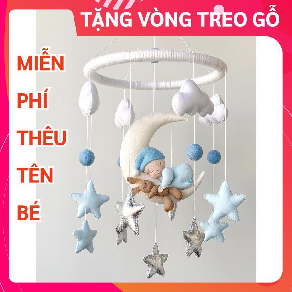 Đồ chơi treo nôi cũi cho bé kích thích thị giác  , tự xoay và phát nhạc mẫu CẬU BÉ