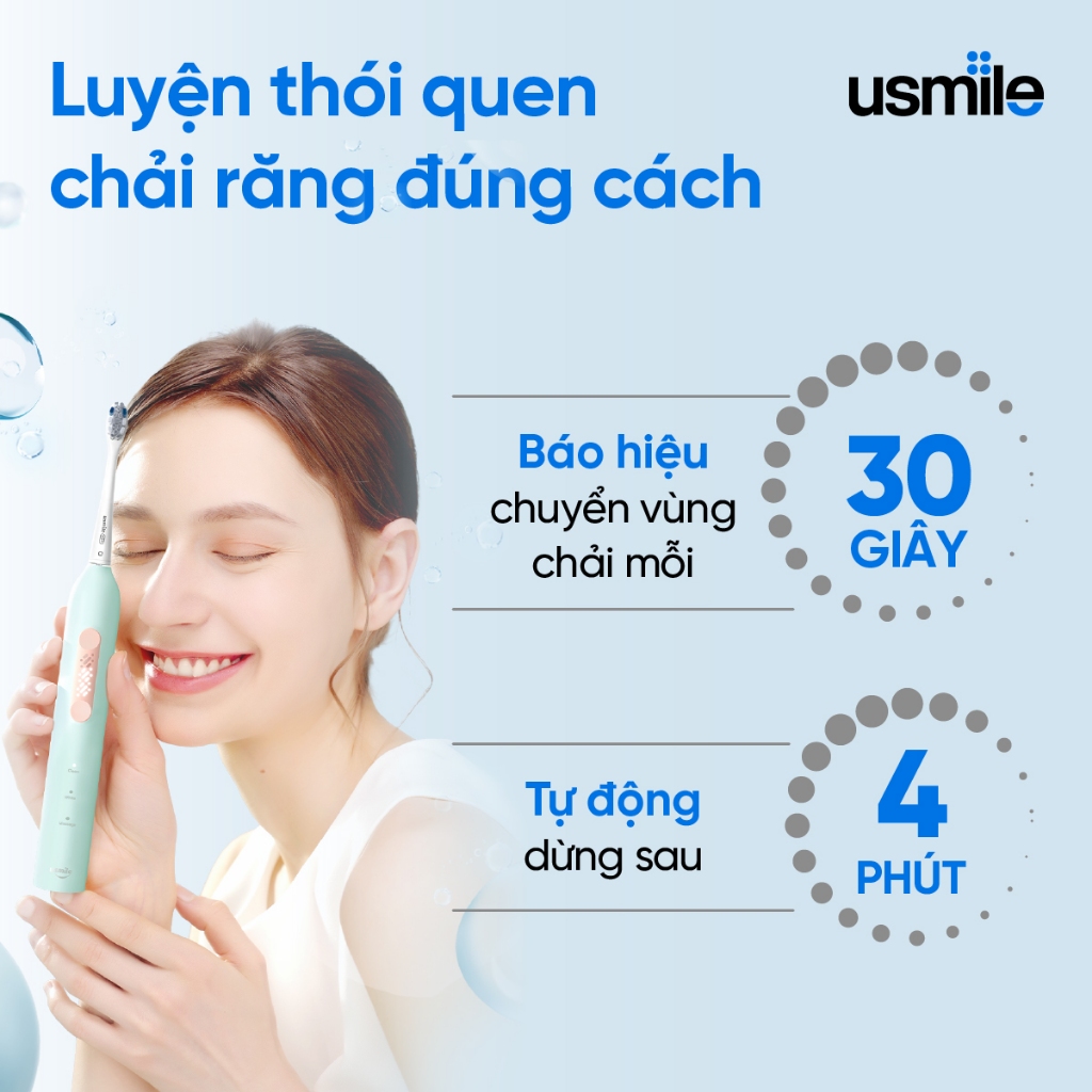 Bàn Chải Điện Sóng Siêu Âm Usmile P4 Bản Quốc Tế - Hàng Chính Hãng