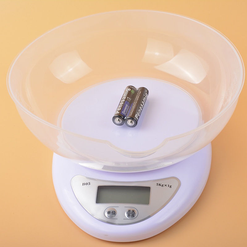 Cân Tiểu Ly Điện Tử Nhà Bếp Mini Định Lượng 1g - 5Kg Làm Bánh Độ Chính Xác Cao Tặng Kèm 2 Pin AAA- Hàng chính hãng