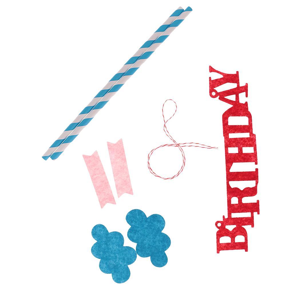10 Pieces HAPPY BIRTHDAY Cloud Cake Topper Cake Banner Cake Centerpieces