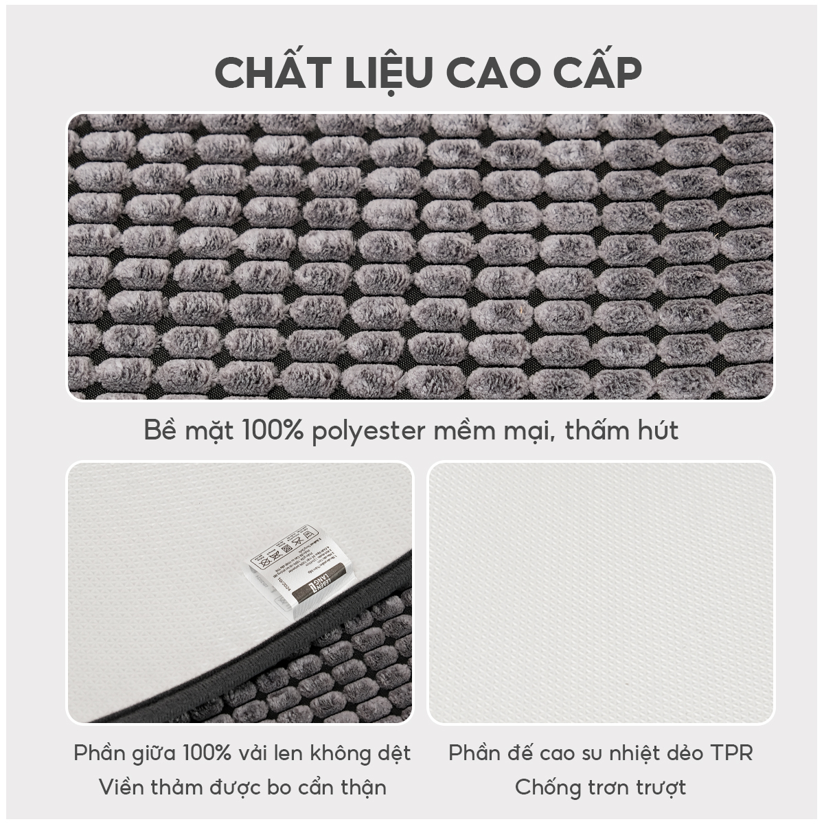 Thảm lau chân Lebenlang LBL8585, thảm nhà bếp thấm hút nước đế cao su chống trơn - hàng chính hãng