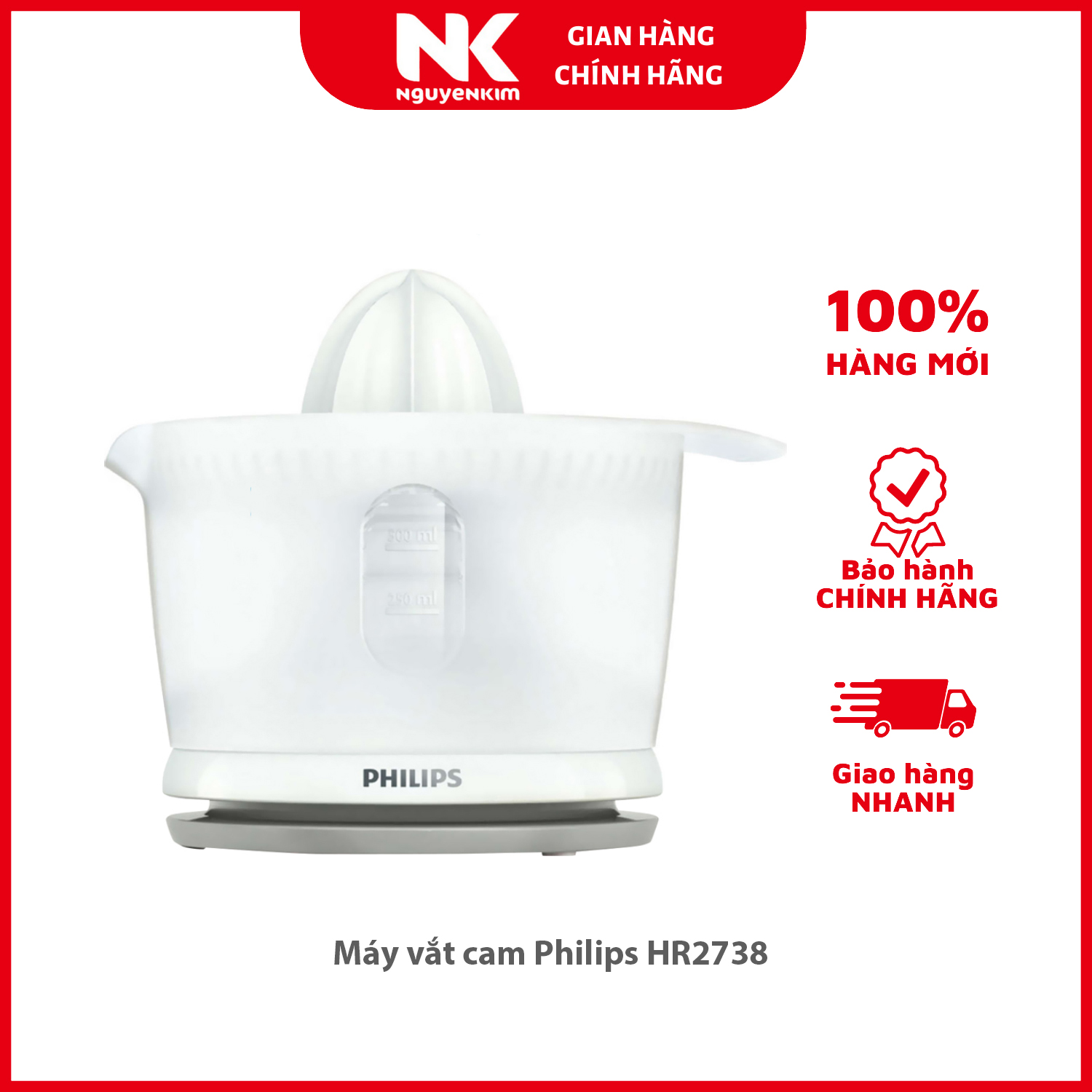 Máy vắt cam Philips HR2738 - Hàng chính hãng