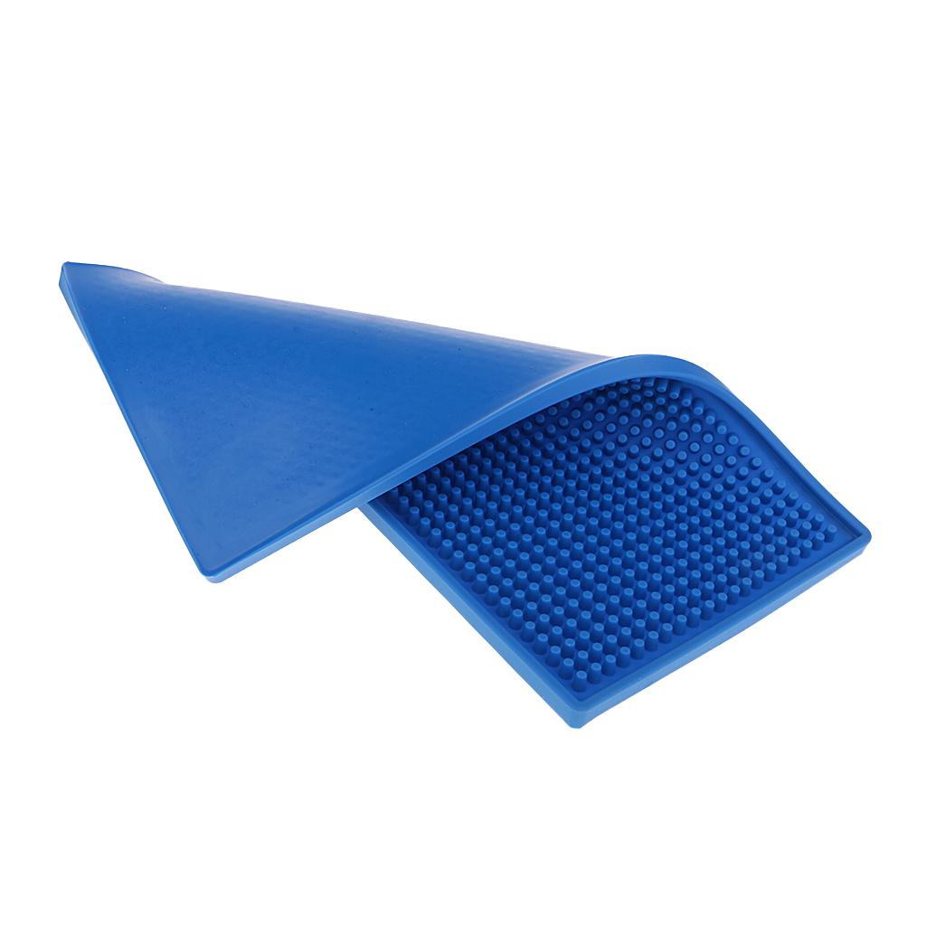 Rubber Bar Service Mat Water Proof PVC Mat Kitchen Coaster Blue