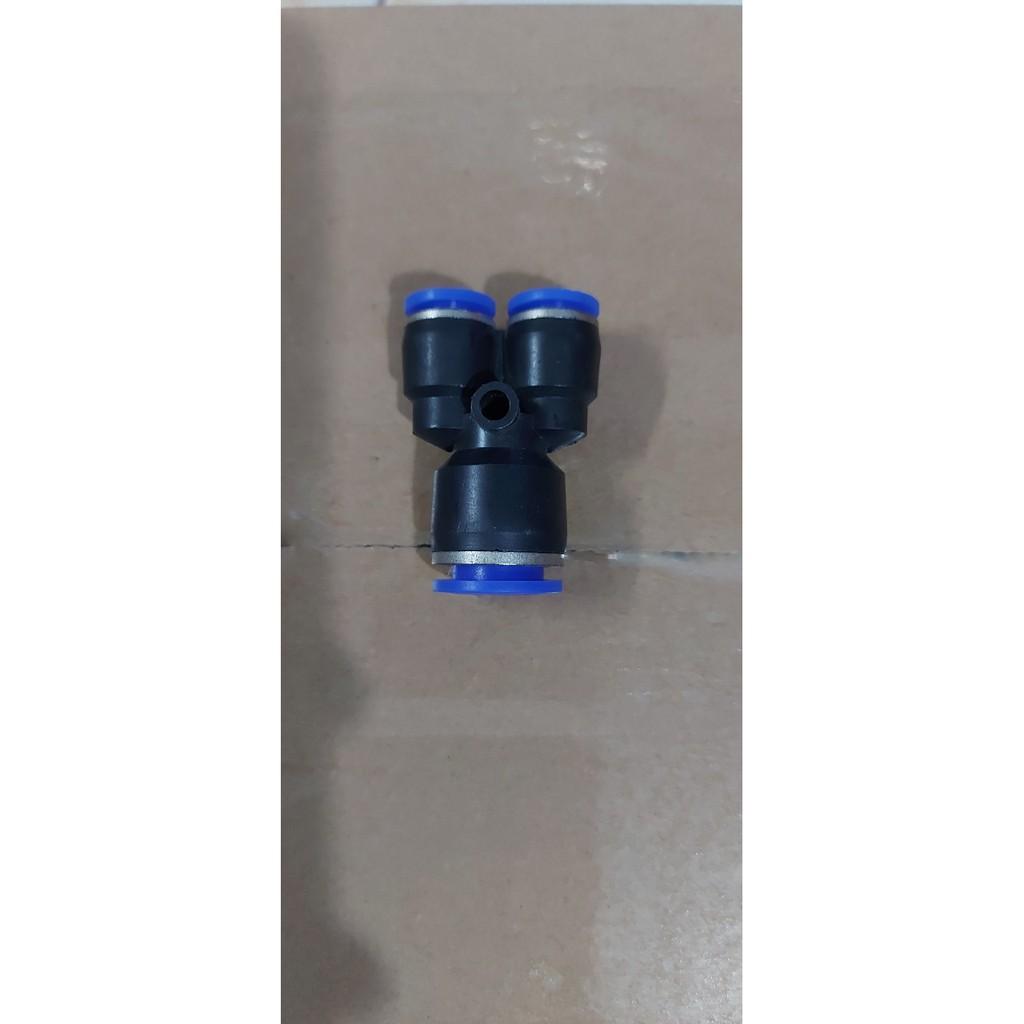 Đầu nối nhanh chữ y từ ống phun sương 12 ra 2 đường ống 8li