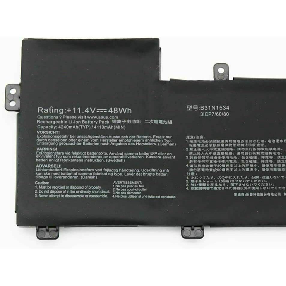 Pin Battery laptop Dùng Cho Asus ZenBook UX510 UX510UX B31N1534 Original 48Wh