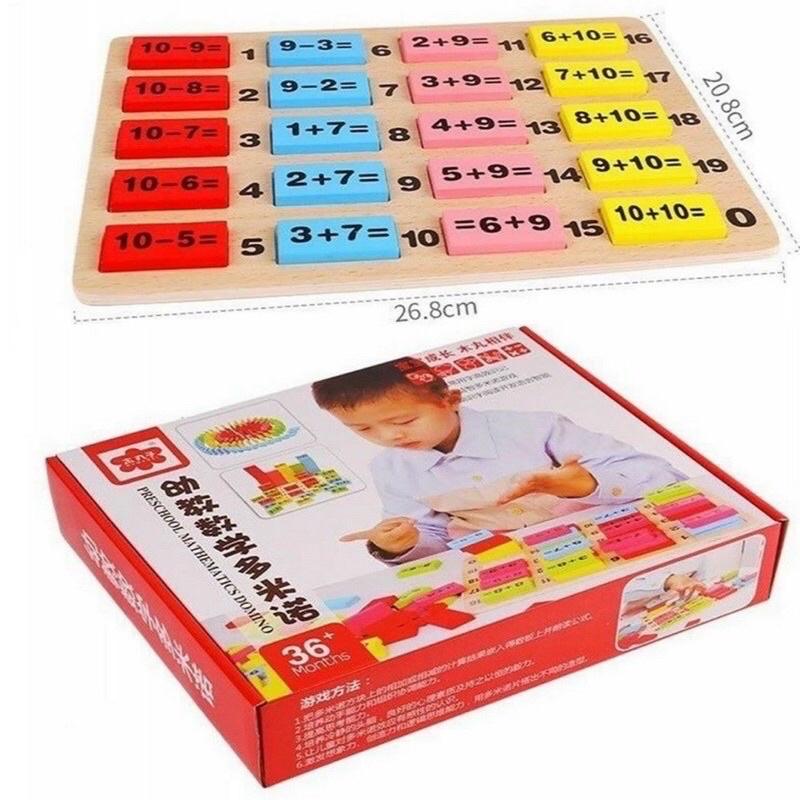 Bộ đồ chơi domino 110 chi tiết giúp bé học số và phép tính