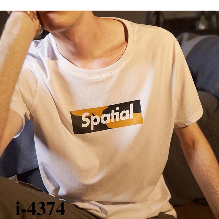 Áo Thun Nam Tay Ngắn In Khung Chữ Spatial Rẻ Bền Đẹp ATN4374 - J.A Shop