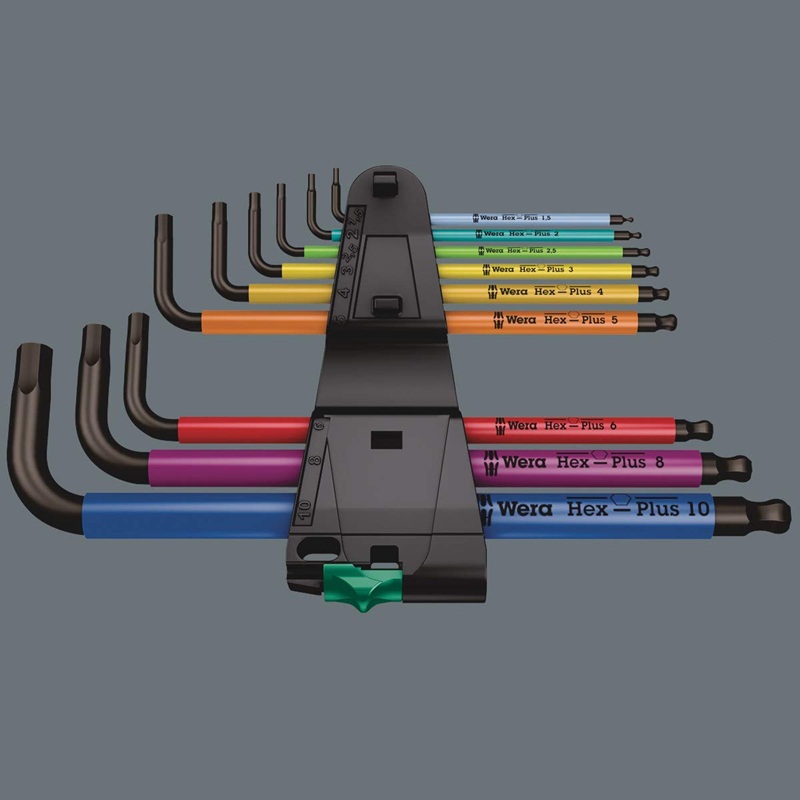 Bộ lục giác đầu bi nhiều màu sắc 950/9 hex-plus multicolour 1 sb L-key set , Wera 05073593001