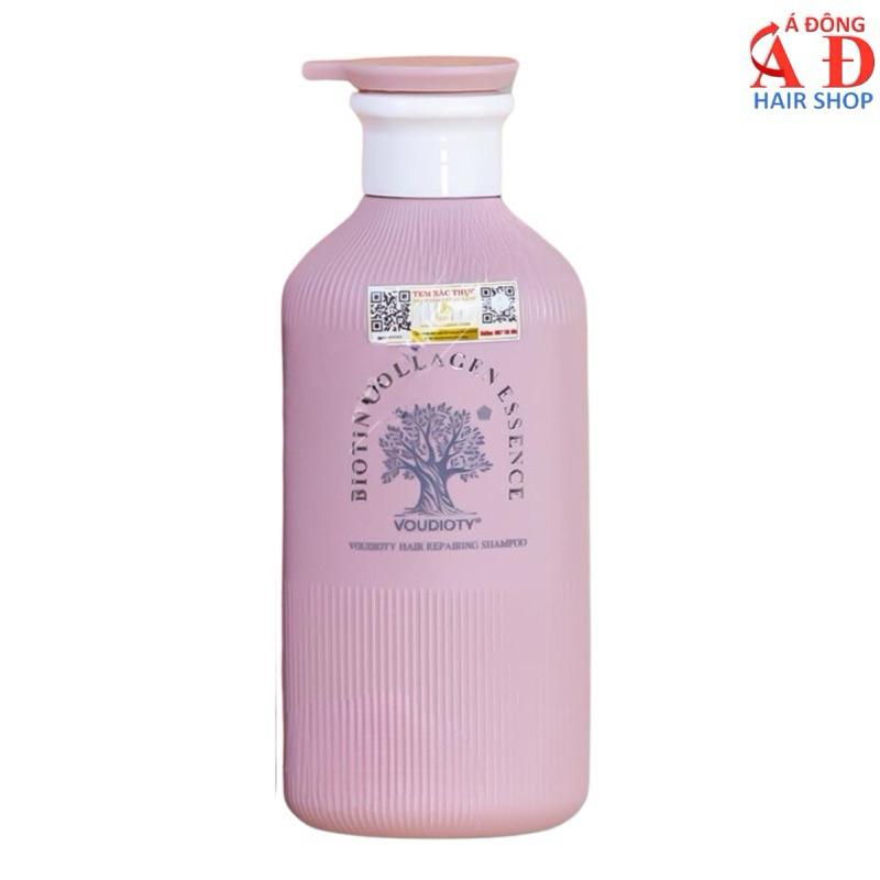 Dầu gội Biotin Essence Voudioty Xanh - Hồng cao cấp phục hồi mềm mượt giảm gãy rụng 500ml