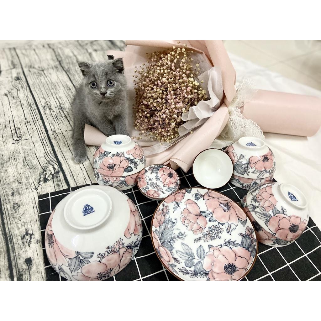 Bộ đồ ăn 11 món bát, đĩa, tô, chén gốm sứ cao cấp ,bộ tô chén,bộ bát đĩa gốm sứ cao cấp