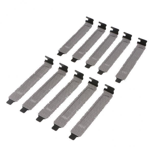 2X 10 Pieces Hard Steel Dust Filter Blanking Plate PCI Slot Cover for PC Case