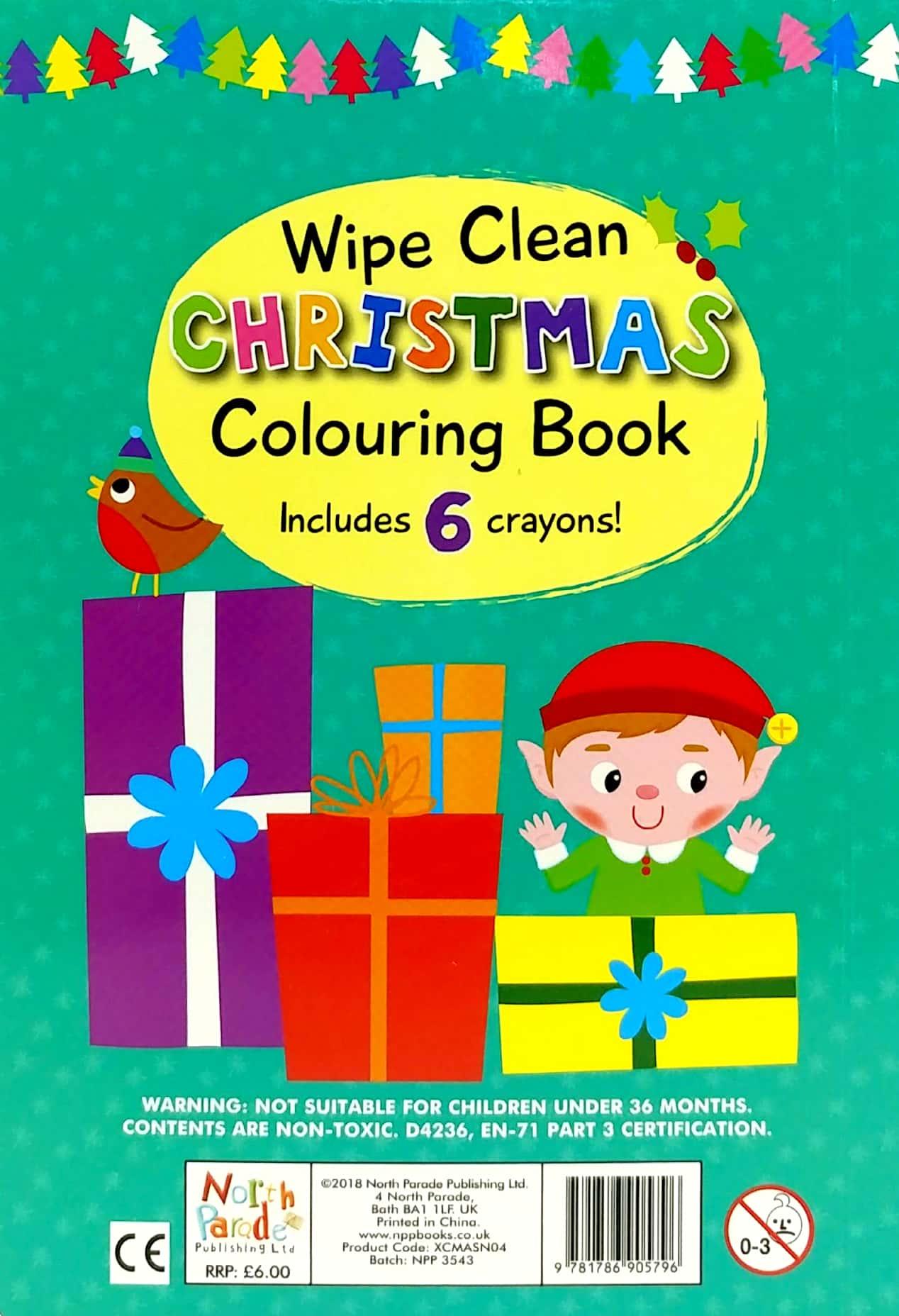 Wipe Clean Colouring Books - Snowman