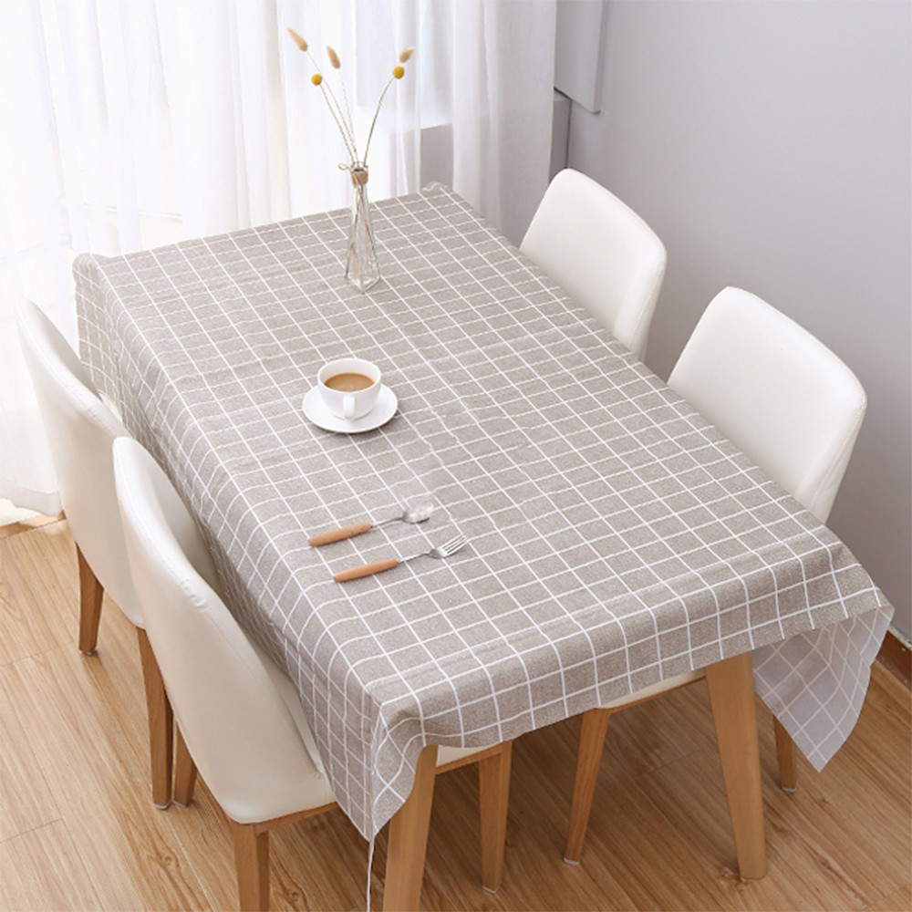 Khăn Trải Bàn Decor Hàn Quốc Kiểu Ô Vuông Caro 137x180 cm
