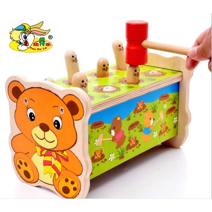 Bộ Đập Chuột 8 Lỗ 2 Búa Hình Gấu