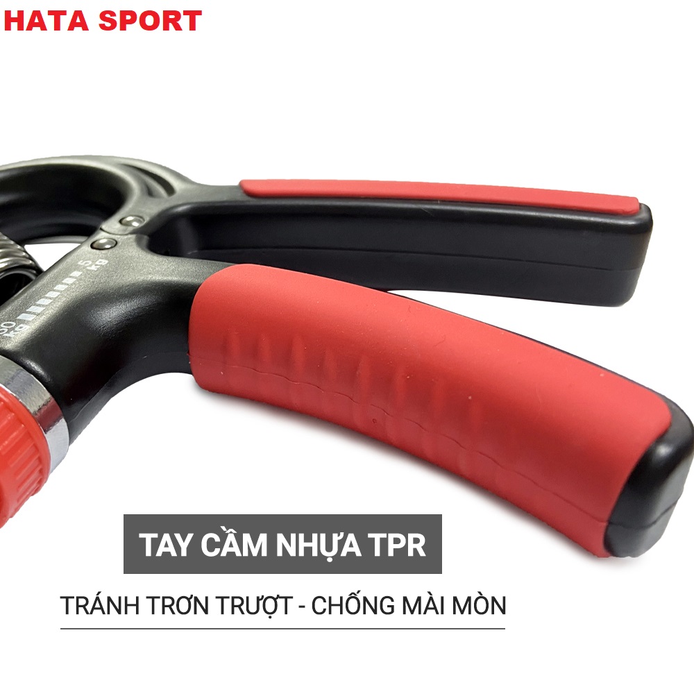 Kìm bóp tập cơ tay Hata Sport HT01E điều chỉnh lực 5kg đến 60kg chắc chắn