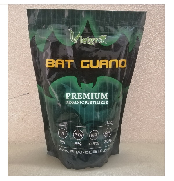 3 GÓI PHÂN DƠI HỮU CƠ BAT GUANO VIETGRO (GÓI 1KG) - TĂNG KHẢ NĂNG HẤP THỤ DINH DƯỠNG, TẮNG NĂNG SUẤT CÂY TRỒNG