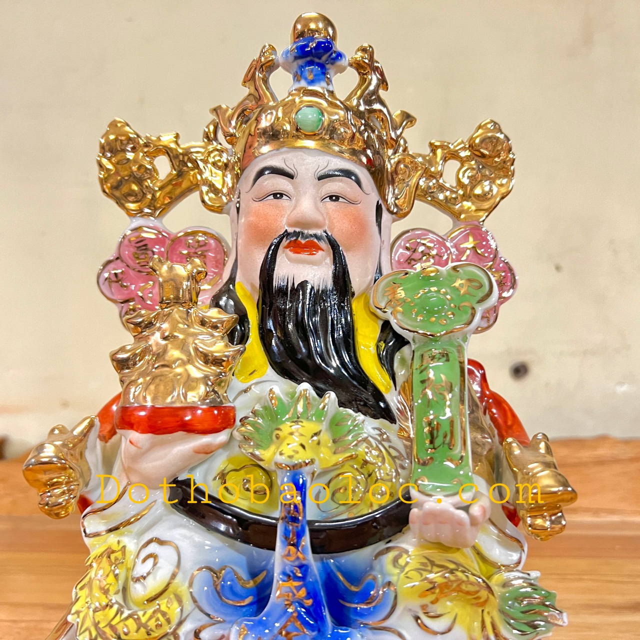 Tượng Ông Thần Tiên sứ rất đẹp cao 25cm