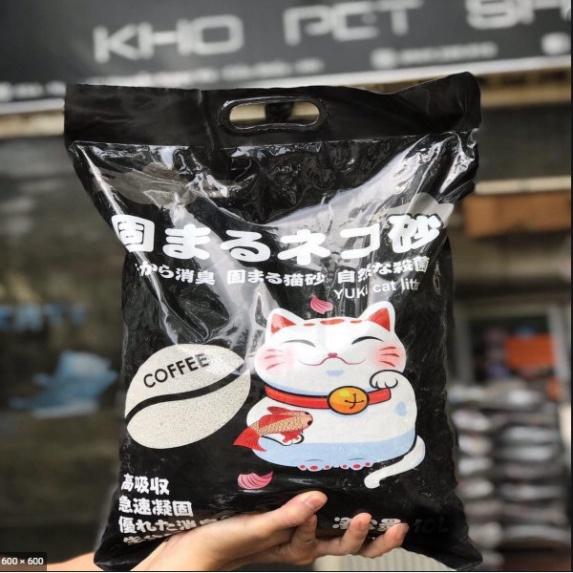 Cát Vệ Sinh Cát Đất Sét Nhật Đen Yuki Cat Litter - 8L - cát mèo