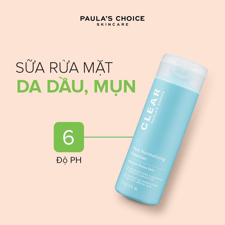 Sữa Rửa Mặt Cho Da Mụn Paula's Choice Clear Pore Normalizing Cleanser 177ml (Mã 6002)