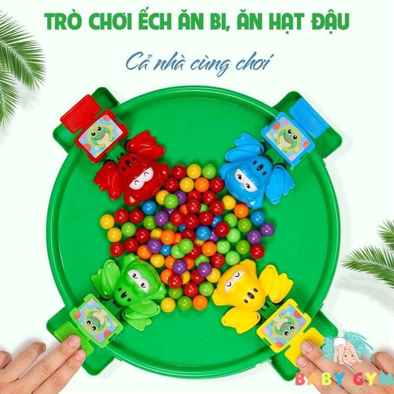 Đồ chơi Ếch ăn bi, hạt, đậu, kẹo vui nhộn có sẵn bi, cả nhà cùng chơi