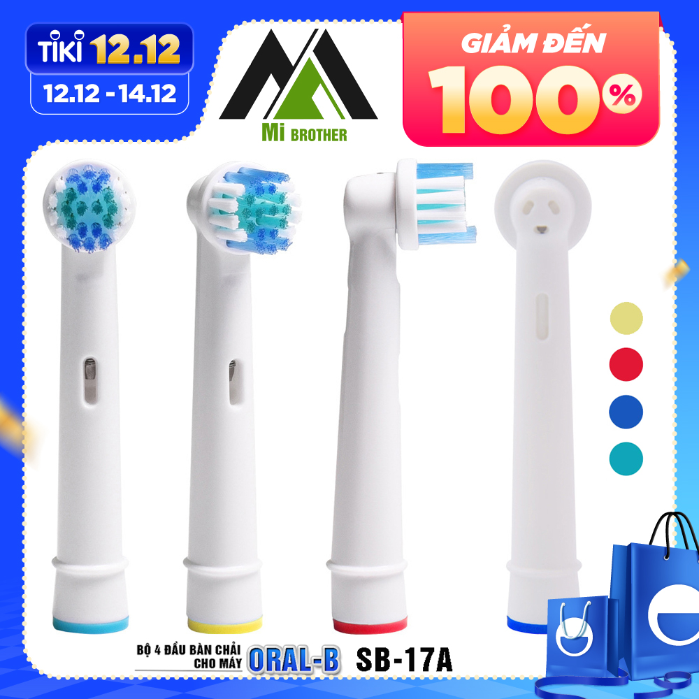 Bộ 4 đầu bàn chải  điện cho máy Oral-B  - xuất xứ Đức