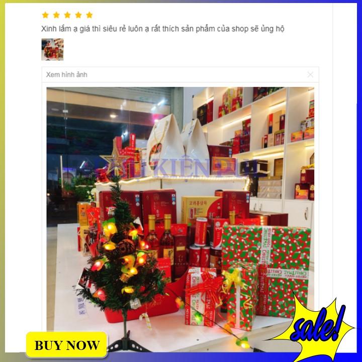 Cây thông noel 60cm mini để bàn nhỏ gọn sẵn phụ kiện trang trí giáng sinh